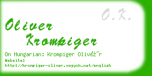 oliver krompiger business card